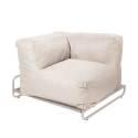 Fauteuil d'angle pour salon de jardin modulable avec structure