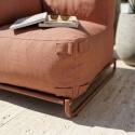 Fauteuil d'angle pour salon de jardin modulable avec structure