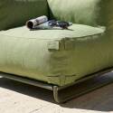 Fauteuil d'angle pour salon de jardin modulable avec structure