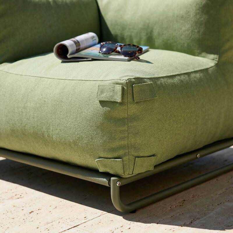 Fauteuil d'angle pour salon de jardin modulable avec structure (3/6)