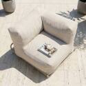 Fauteuil d'angle pour salon de jardin modulable avec structure