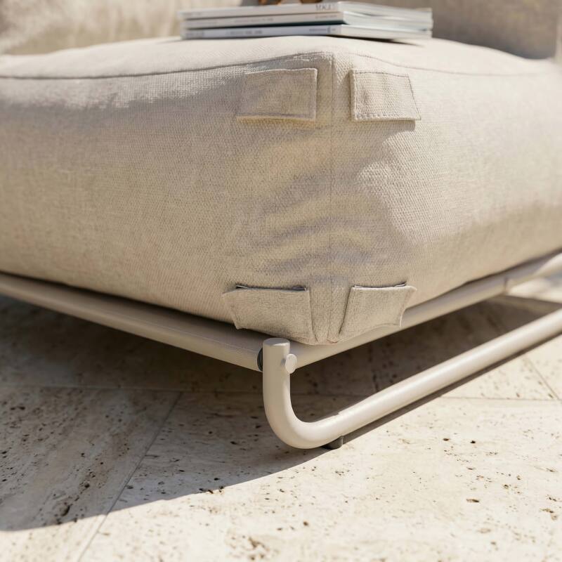 Fauteuil d'angle pour salon de jardin modulable avec structure (3/6)