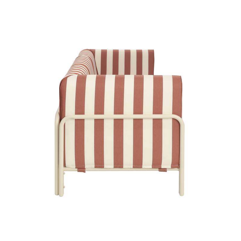 Salon de jardin modulable rayé 3 places avec 1 chauffeuse et 2 fauteuils d'angle (6/7)