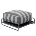 Pouf rayé pour salon de jardin modulable avec structure