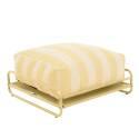 Pouf rayé pour salon de jardin modulable avec structure
