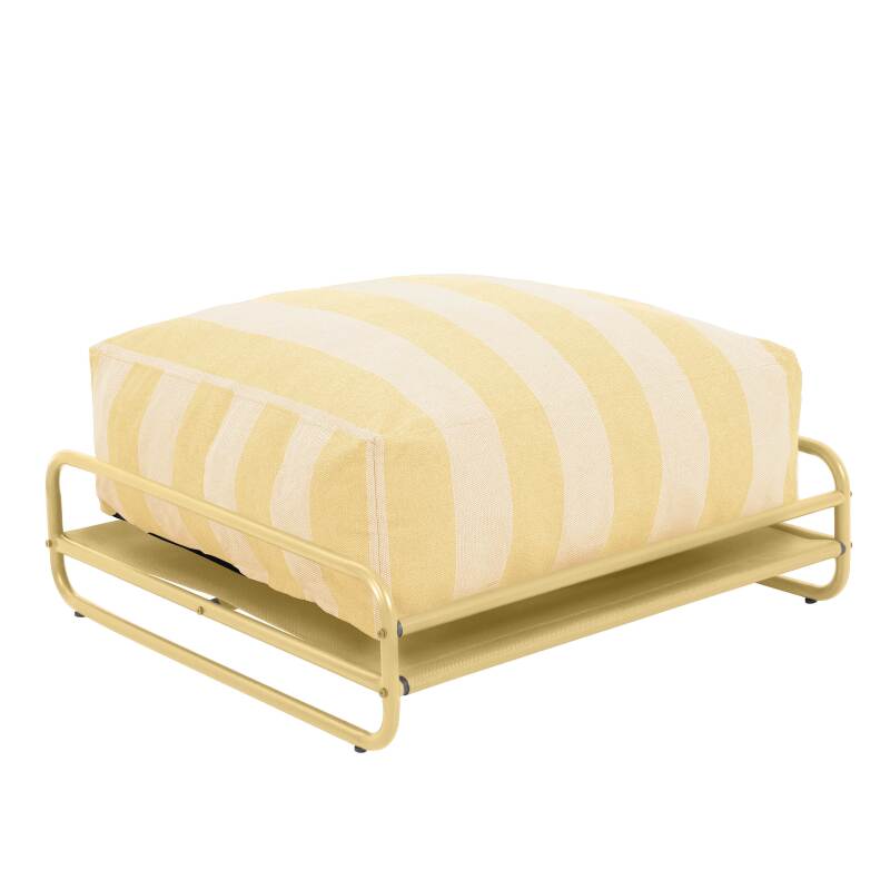 Pouf rayé pour salon de jardin modulable avec structure (4/6)