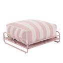 Pouf rayé pour salon de jardin modulable avec structure