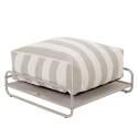 Pouf rayé pour salon de jardin modulable avec structure