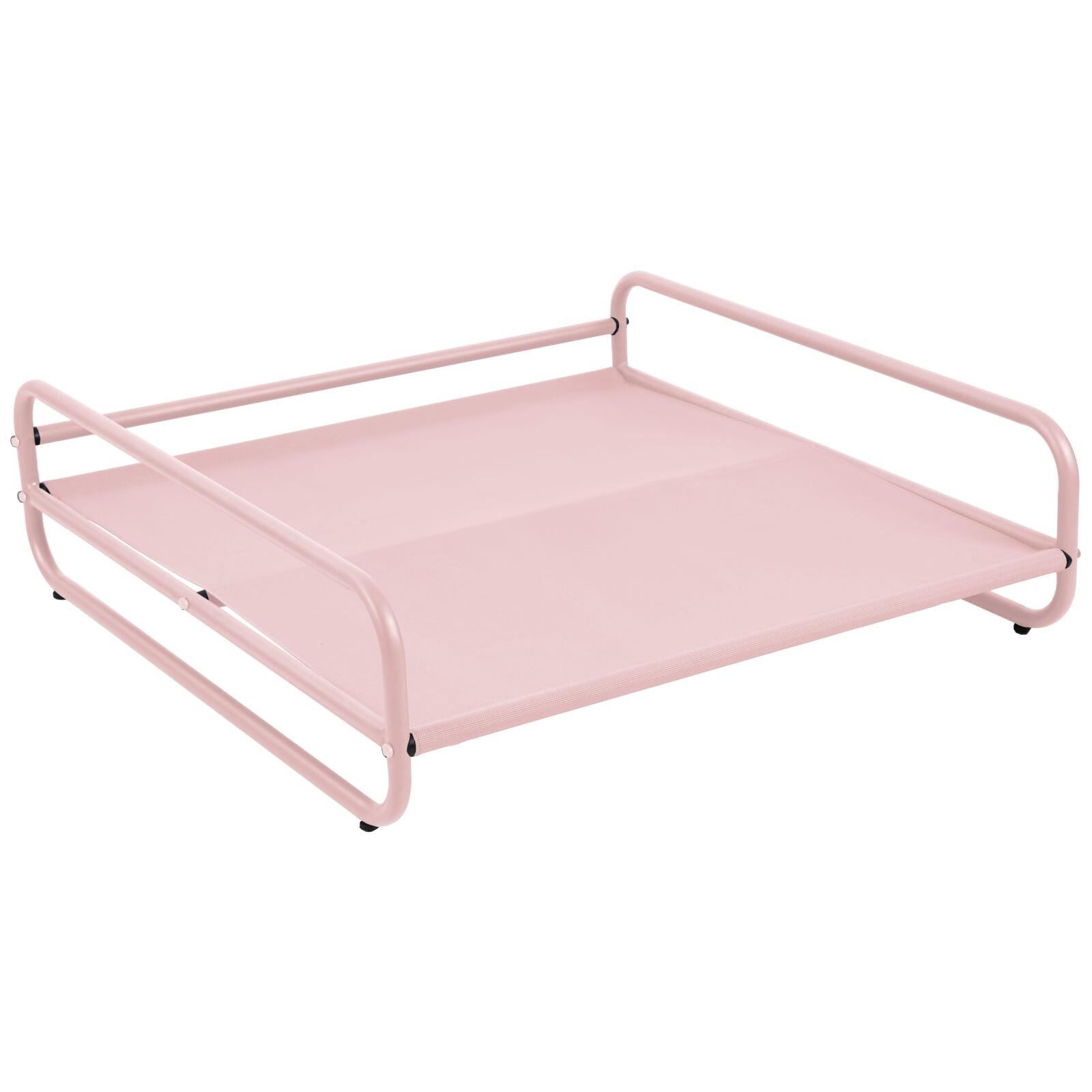 Pouf rayé pour salon de jardin modulable avec structure
