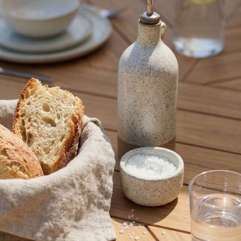 Table de jardin extensible effet bois en aluminium et polywood 8 à 12 personnes 220/280x100 cm (3/8)