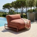 Chauffeuse pour salon de jardin modulable avec structure