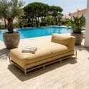 Méridienne pour salon de jardin modulable avec structure