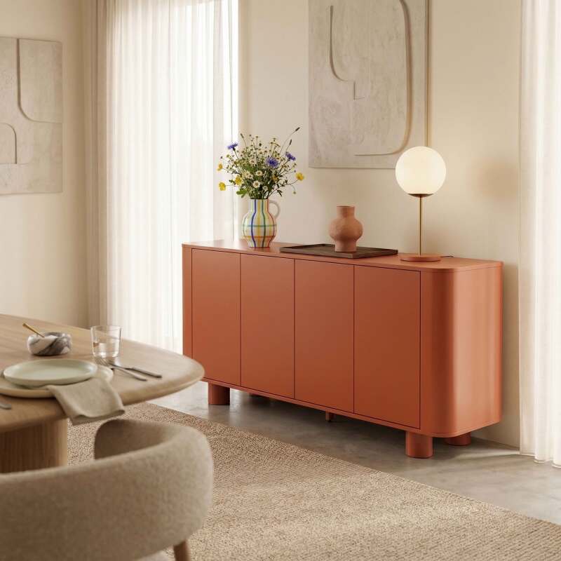 Buffet orange 4 portes 160 cm