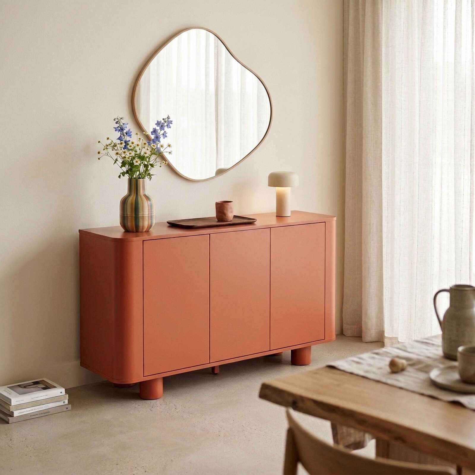 Buffet orange 3 portes 120 cm