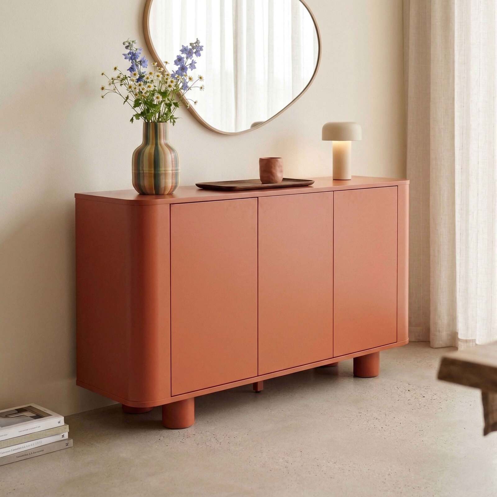 Buffet orange 3 portes 120 cm