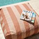 Pouf rayé pour salon de jardin modulable