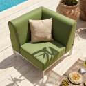 Fauteuil d'angle pour salon de jardin modulable