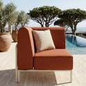 Fauteuil d'angle pour salon de jardin modulable
