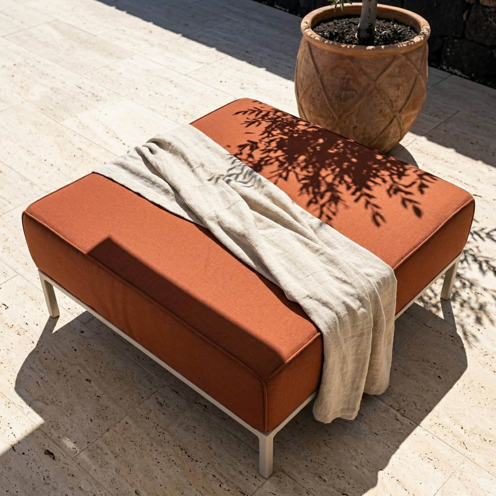 Pouf pour salon de jardin modulable