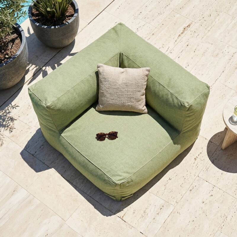 Fauteuil d'angle pour salon de jardin modulable (2/6)