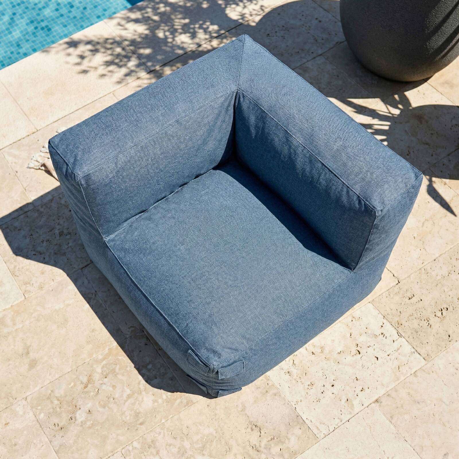 Fauteuil d'angle pour salon de jardin modulable
