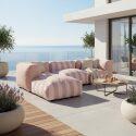 Fauteuil d'angle pour salon de jardin modulable