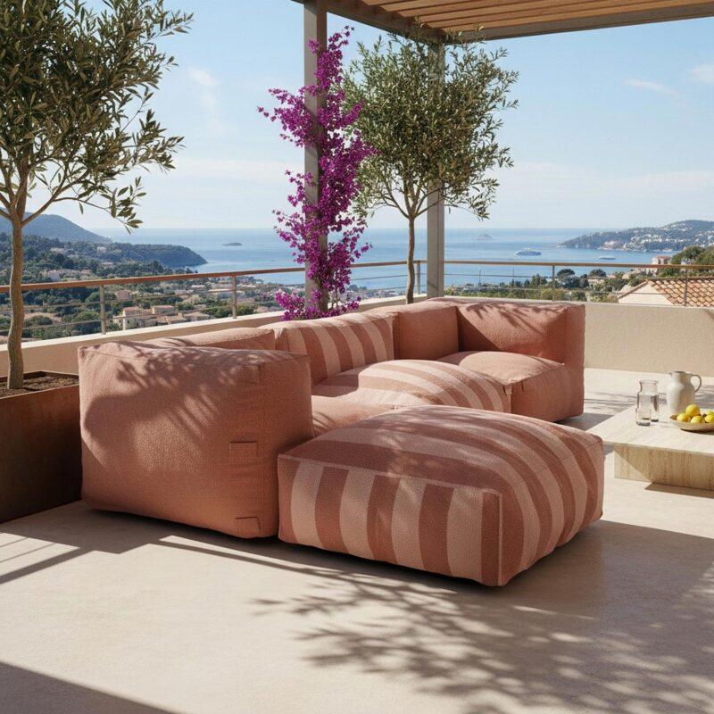 Fauteuil d'angle pour salon de jardin modulable (5/6)