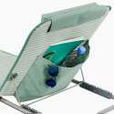 Lot de 2 matelas de plage pliants rayés inclinables 5 positions