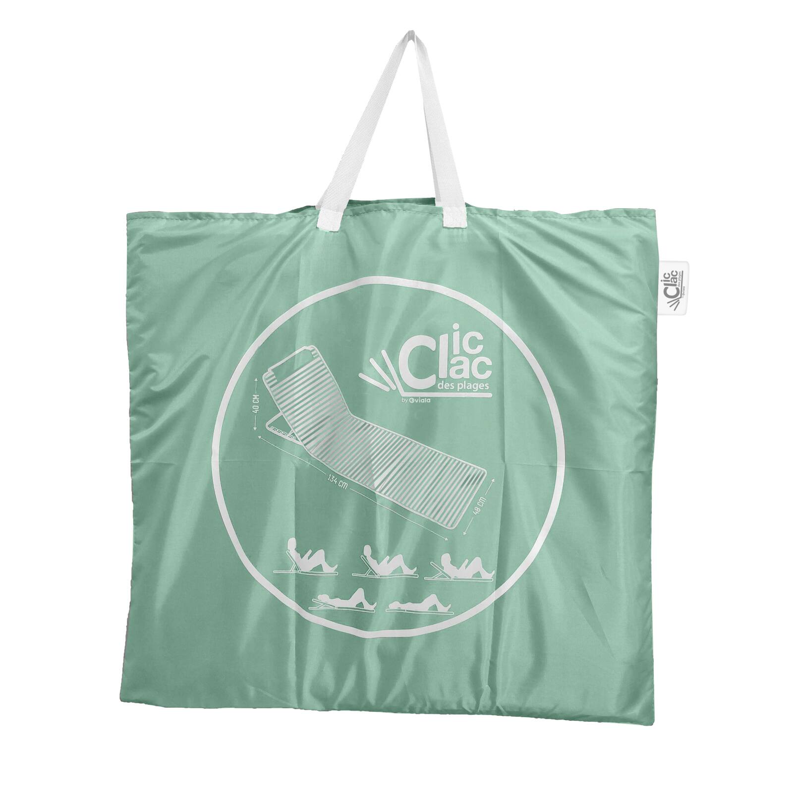 Lot de 2 matelas de plage pliants rayés inclinables 5 positions