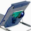 Lot de 2 matelas de plage pliants rayés inclinables 5 positions