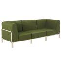 Salon de jardin modulable 3 places avec 1 chauffeuse et 2 fauteuils d'angle