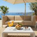Salon de jardin modulable 3 places avec 1 chauffeuse et 2 fauteuils d'angle