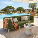 Salon de jardin modulable 3 places avec 1 chauffeuse et 2 fauteuils d'angle