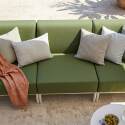 Salon de jardin modulable 3 places avec 1 chauffeuse et 2 fauteuils d'angle