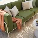 Salon de jardin modulable 3 places avec 1 chauffeuse et 2 fauteuils d'angle