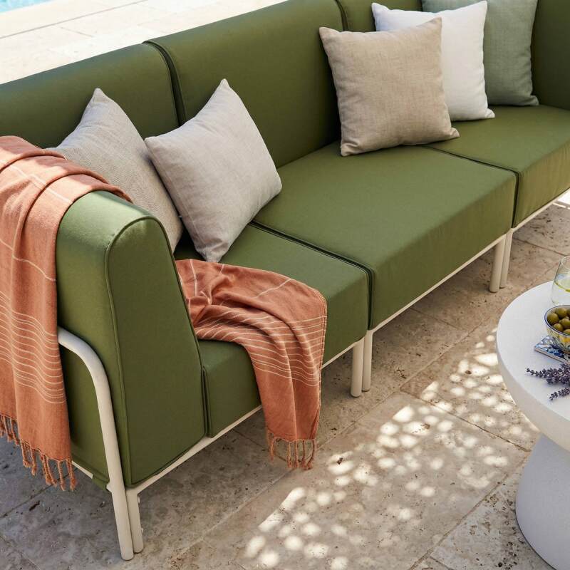 Salon de jardin modulable 3 places avec 1 chauffeuse et 2 fauteuils d'angle (3/7)