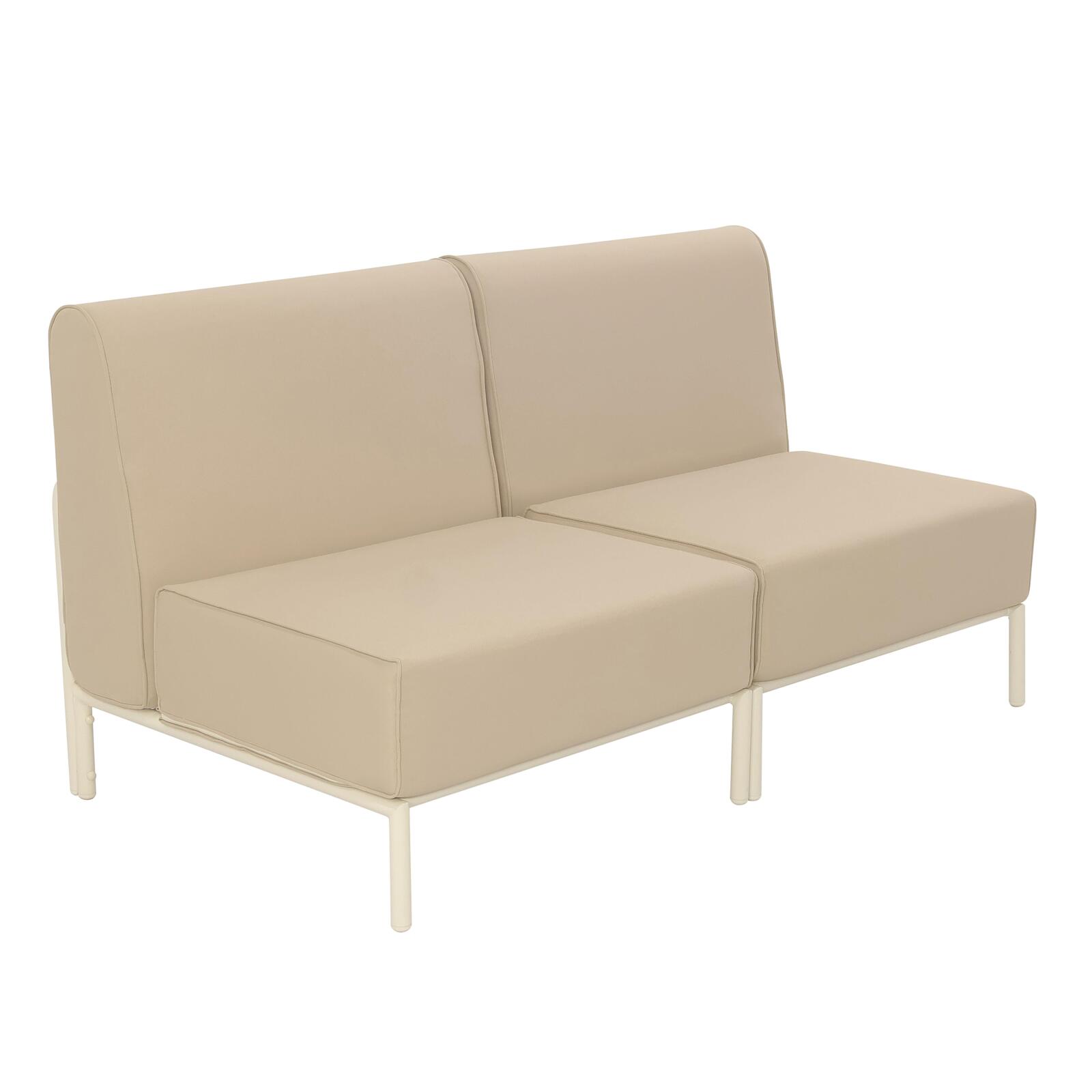 Salon de jardin modulable 2 places avec 2 chauffeuses