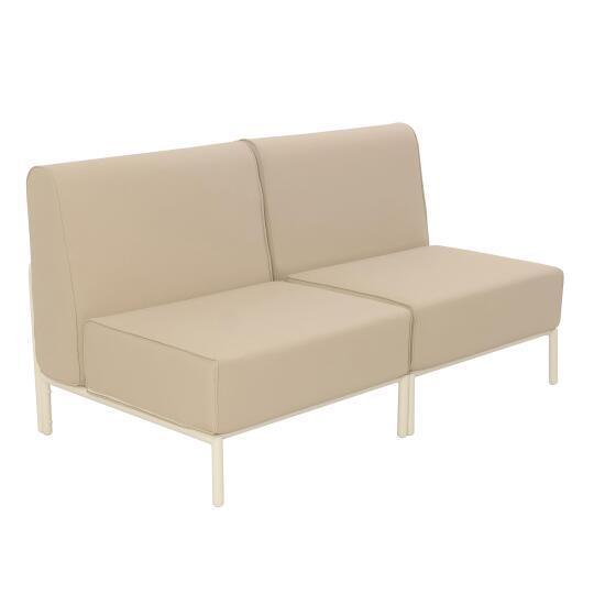 Salon de jardin modulable 2 places avec 2 chauffeuses | Oviala