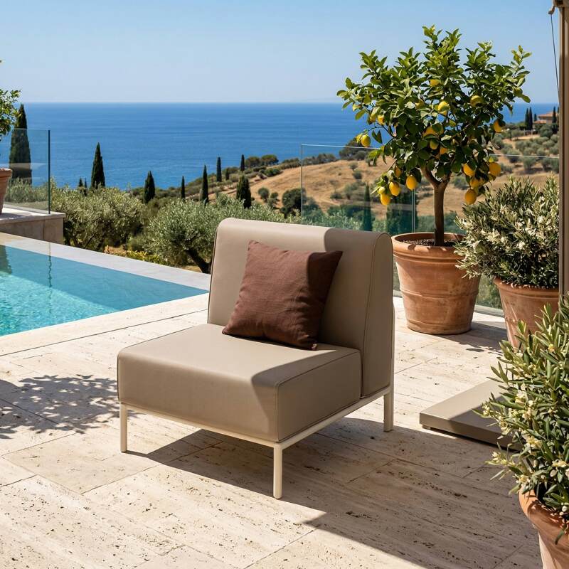 Salon de jardin modulable 2 places avec 2 chauffeuses (6/7)