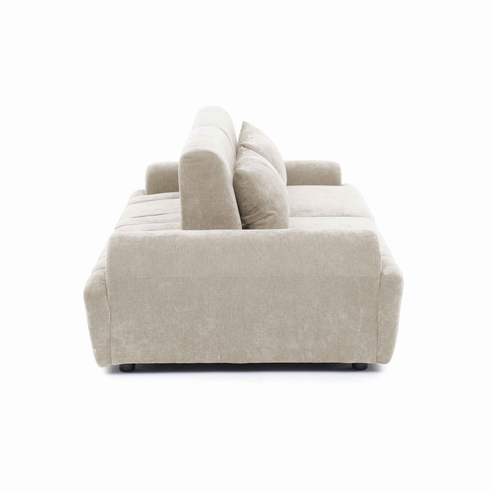 Canapé modulable 2 places en tissu avec coussins