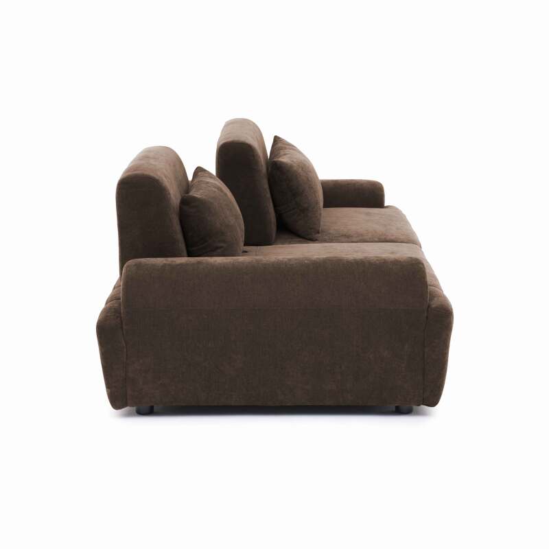 Canapé modulable 2 places en tissu avec coussins (5/8)