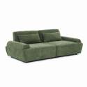 Canapé modulable 2 places en tissu avec coussins