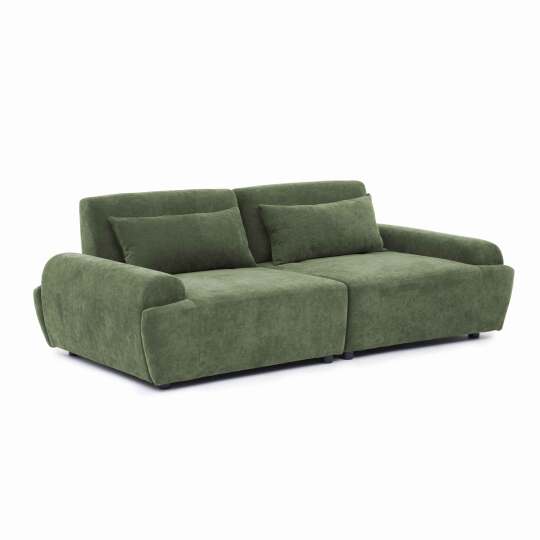 Canapé modulable 2 places en tissu avec coussins dossier ajustable | Oviala