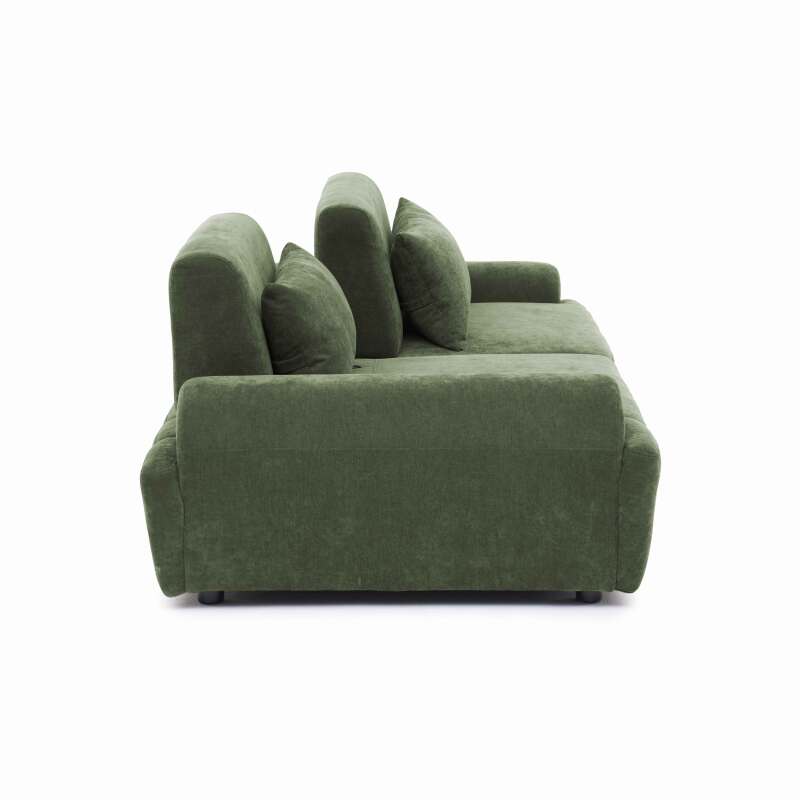 Canapé modulable 2 places en tissu avec coussins (4/7)