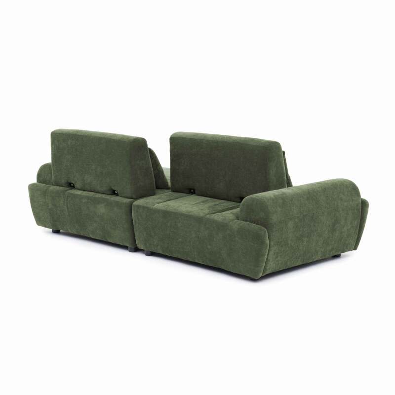 Canapé modulable 2 places en tissu avec coussins (5/7)
