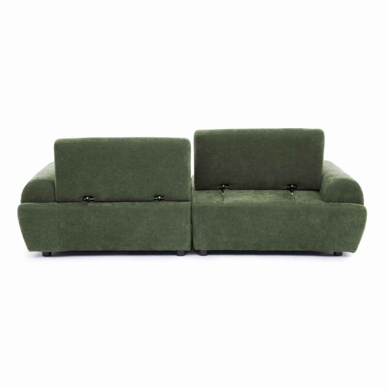 Canapé modulable 2 places en tissu avec coussins (6/7)