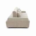 Canapé modulable 3 places en tissu avec coussins