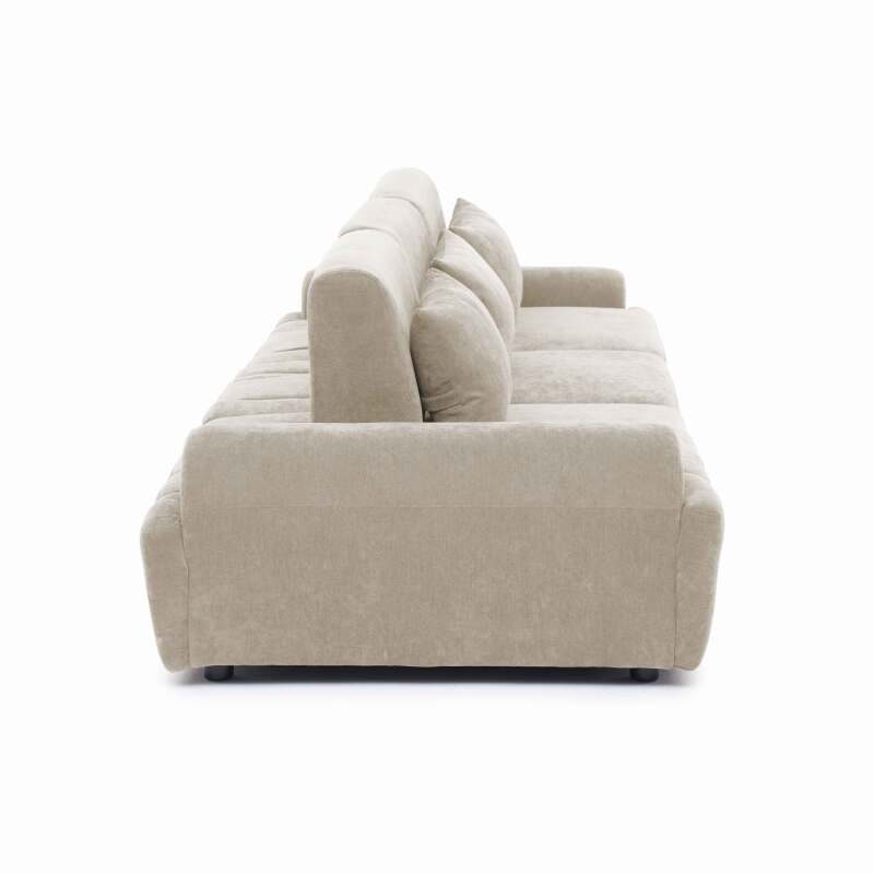 Canapé modulable 3 places en tissu avec coussins (2/10)