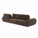 Canapé modulable 3 places en tissu avec coussins