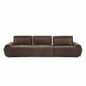 Canapé modulable 3 places en tissu avec coussins